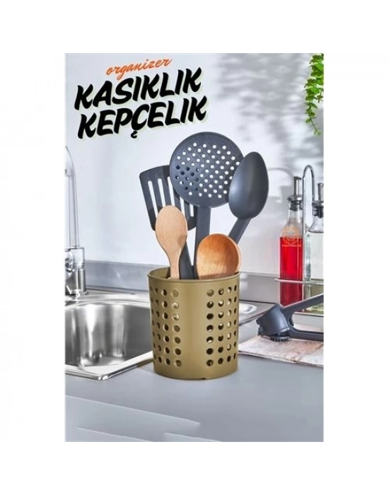 ÇOK SATAN Kaşıklık Kepçelik Organizer LATTE