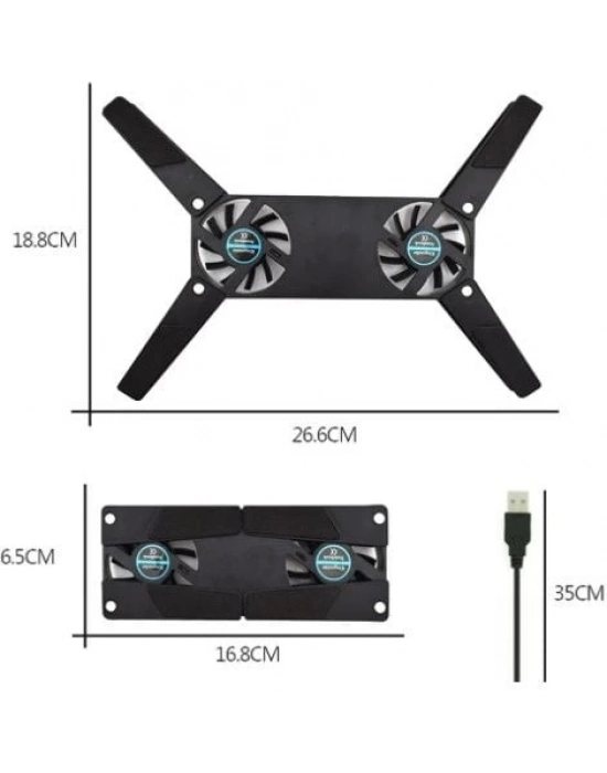 ÇOK SATAN Katlanabilir Laptop Soğutucu 2 fanlı