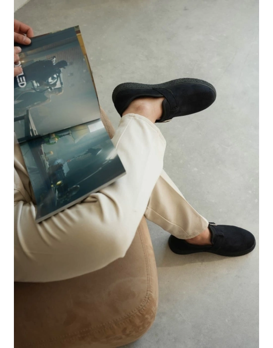 KB-KX1  Lacivert Kürklü Günlük Erkek Ayakkabı