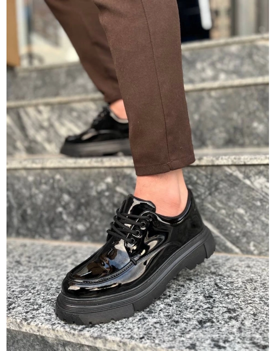 KB-X6  Kömür Rugan Günlük Erkek Ayakkabı