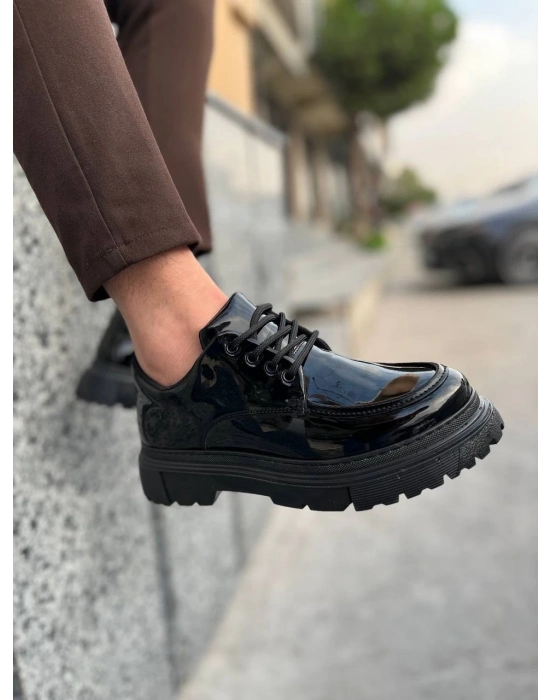 KB-X6  Kömür Rugan Günlük Erkek Ayakkabı