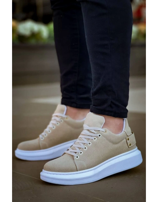 KB047   Bej Süet Günlük Erkek  Ayakkabı