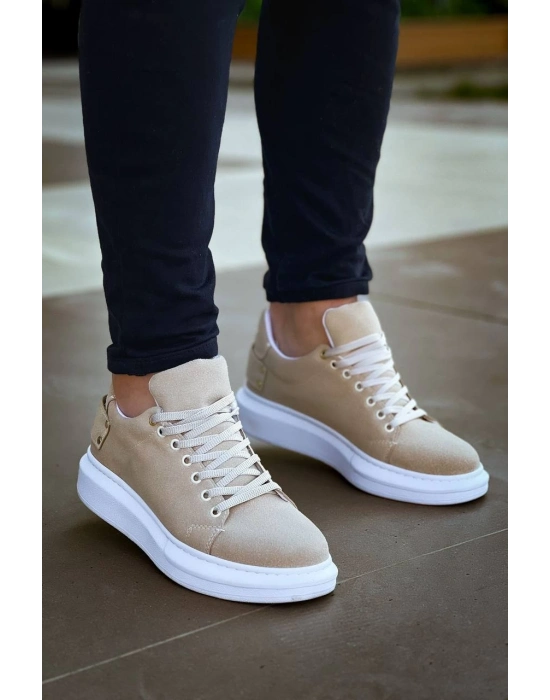 KB047   Bej Süet Günlük Erkek  Ayakkabı