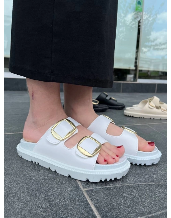 KBTX-1  Beyaz Günlük Kadın Terlik