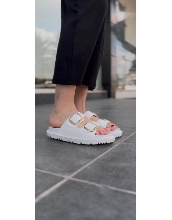 KBTX-1  Beyaz Günlük Kadın Terlik