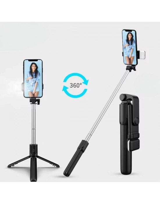 ÇOK SATAN Kendiliğinden Led Işıklı Kumandalı Uzayabilen Selfie Çubuğu,masa Üstü Tripod