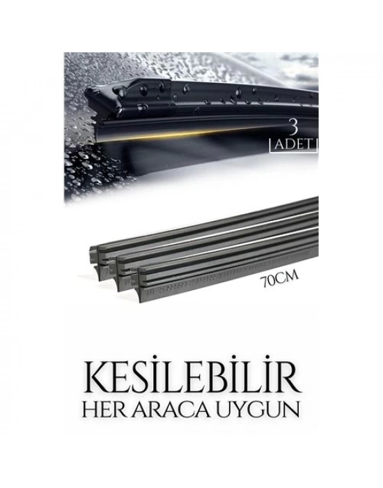 ÇOK SATAN Kesilebilir 70 cm Silecek Lastiği 3 lü set