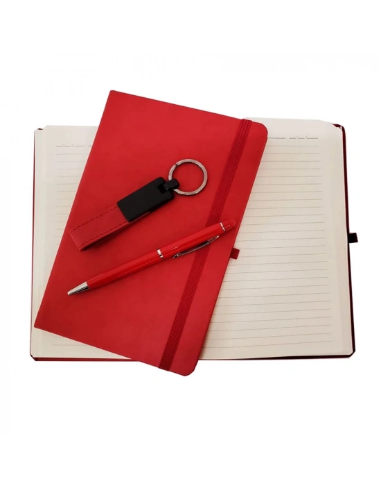 ÇOK SATAN Kırmızı Defter Kalem ve Anahtarlık Seti