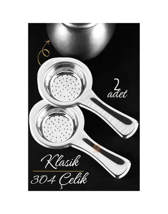 ÇOK SATAN Klasik Çay Süzgeci 304 Paslanmaz Çelik 2 ADET