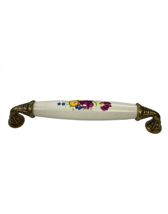 Klasik Silindir Kulp Antik Sarı 128 mm