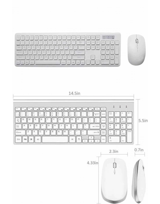 ÇOK SATAN Klavye Mouse Seti Sessiz Kablosuz Türkçe TV  PC Uyumlu