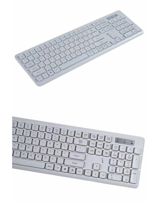 ÇOK SATAN Klavye Mouse Seti Sessiz Kablosuz Türkçe TV  PC Uyumlu