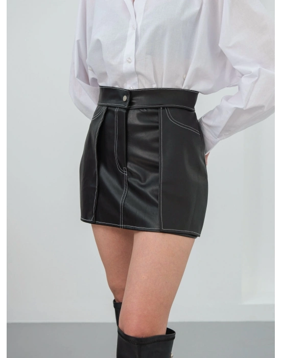 Kontrast deri etek siyah w260015