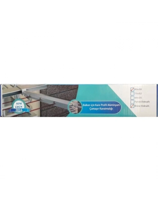 ® Koral Alüminyum Balkon Çamaşır Kurutma Askılığı 80x30