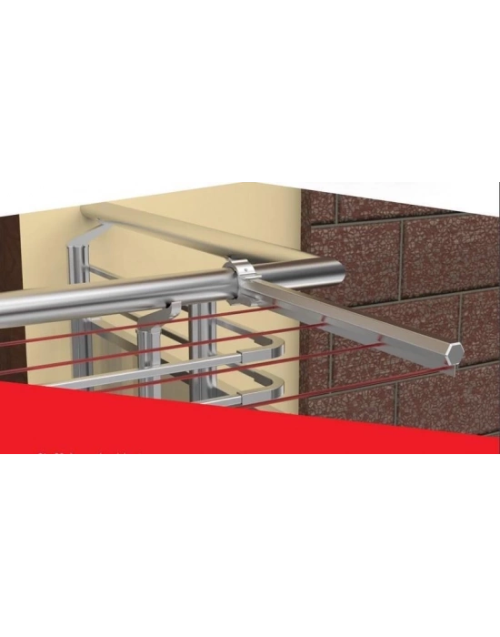 ® Koral Sabit Alüminyum Balkon Çamaşır Kurutmal Askılığı