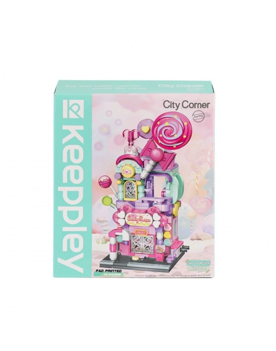 ÇOK SATAN KP28012 Keeppley Candy Shop City Corner Blok Seti -Vagon life