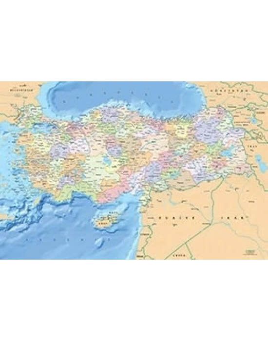 ÇOK SATAN KS Puzzle 200 Parça Türkiye Siyasi Haritası
