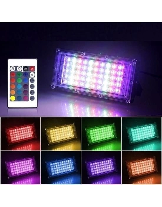 ÇOK SATAN Kumandalı Led Işık Dış Cephe Aydınlatması Çok Renkli RGB Led Panel Işık PartiLed Aydınlatma