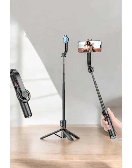 ÇOK SATAN Kumandalı Tripod Telefon Tutucu Selfie Çubuğu 360 Derece Dönebilen