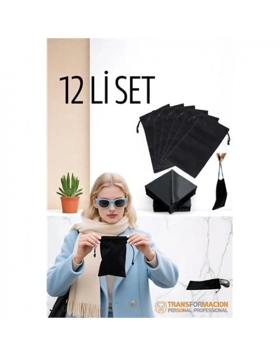 ÇOK SATAN Kumaş Gözlük Kılıfı 6+6 Kılıf+Bezli SET