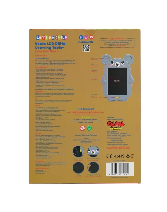 ÇOK SATAN LC-31072 Koala Çizim Tableti 8.5 inç -Lets be Child