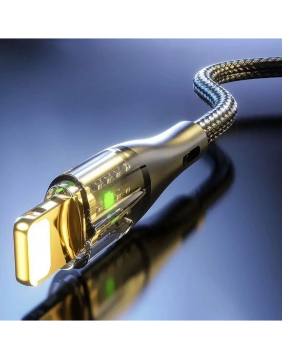 ÇOK SATAN Led Işık Uçlu Sağlam İp Kablolu USB to Lightning Hızlı Şarj Kablosu