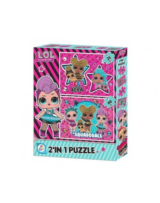 ÇOK SATAN LOL7583 Laço Kids L.O.L. 2li Puzzle / 35+60 Parça Puzzle