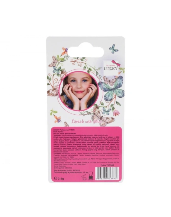 ÇOK SATAN Lukky Simli Ruj Pembe Çilek Aromalı
