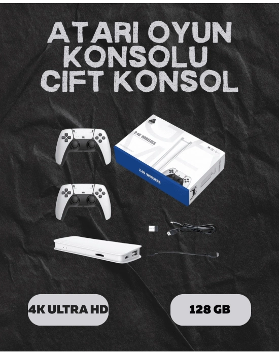 ÇOK SATAN M15 Retro Konsol – 20.000 Oyunlu, Çift Gamepadli, 4K HDMI
