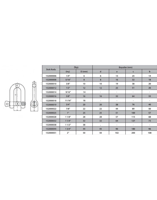 ® M16 Zincir Kilidi 9/16 ( 2 Adet )