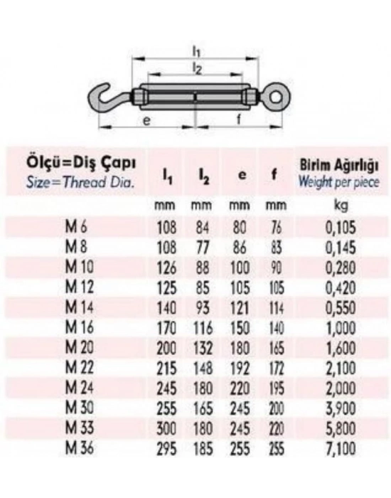 ® M20 Çektirme ( 2 Adet )