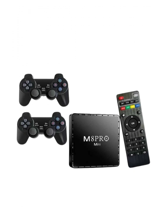 ÇOK SATAN M8 PRO Mini 2.4G 10K ultra HD 64 GB TV BOX Android TV GAME BOX  2 Adet Oyun Konsolu