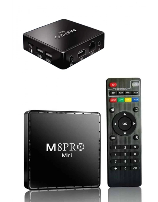 ÇOK SATAN M8 PRO Mini 2.4G 10K ultra HD 64 GB TV BOX Android TV GAME BOX  2 Adet Oyun Konsolu