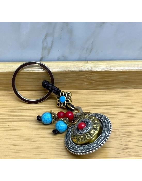 ÇOK SATAN Mantra Çarkı Şans Anahtarlık Alk4465