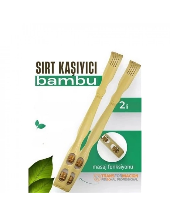 ÇOK SATAN Masajlı Sırt Kaşıma Aparatı - Bambu Sırt Kaşıyıcı 2 li set