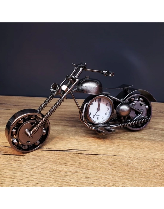 ÇOK SATAN Masaüstü Dekoratif Metal Motor Saat