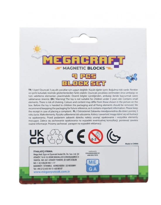 ÇOK SATAN Megacraft 9 Parça Çiçekli Yaprak Çimen Blok