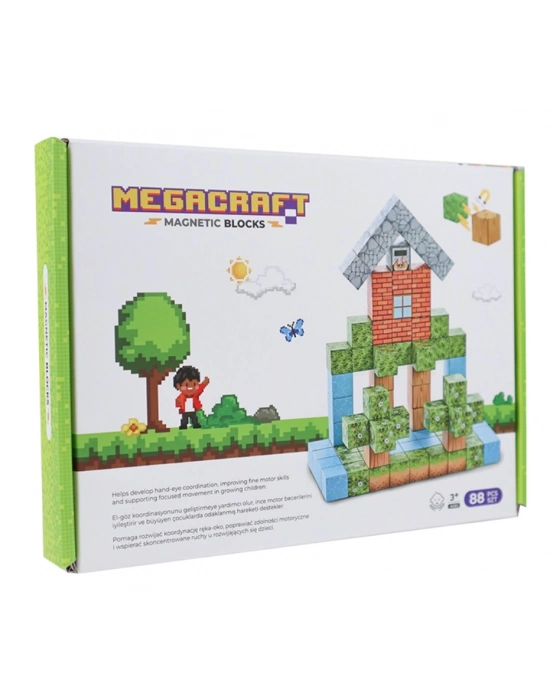 ÇOK SATAN Megacraft Orman ve Ev Temalı Mıknatıslı Bloklar 88 Parça