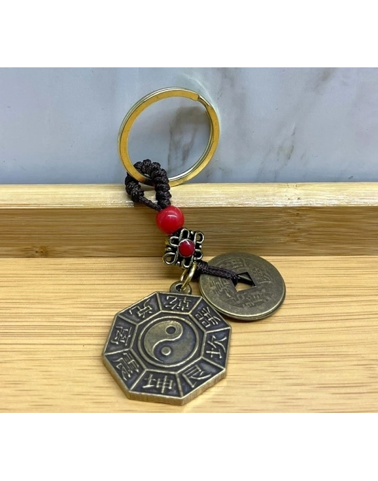 ÇOK SATAN Metal Yin Yang Anahtarlık Alk4457
