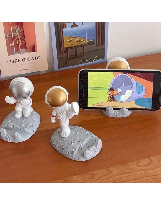 ÇOK SATAN Mini Astronot Model Telefon ve Tablet Tutucu Standı