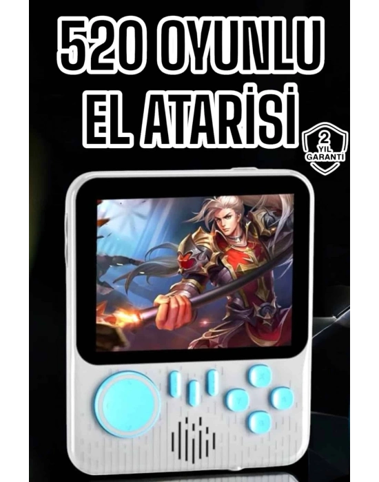 ÇOK SATAN Mini Atari El Atarisi 3.5 inç Ekran Çift Konsol 666 Adet Retro Oyun Gameboy El Atarisi