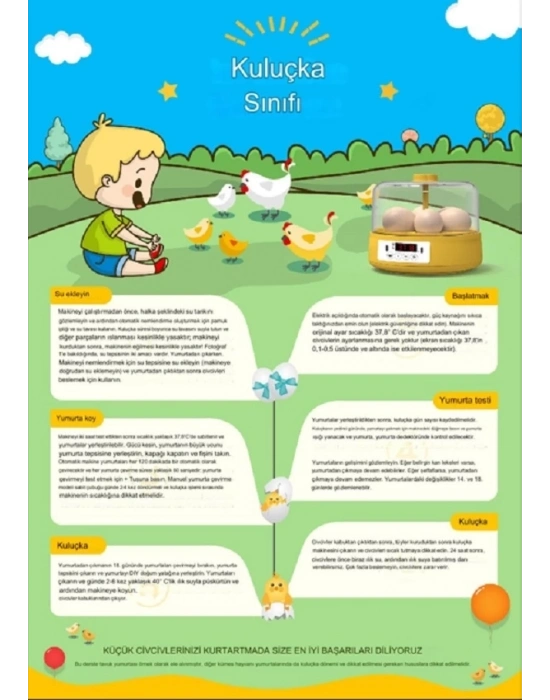 ÇOK SATAN Mini Otomatik Ev Tipi Kuluçka: Papağan Bıldırcın Kuluçka Makinesi 18li Yumurtalı Mx-18