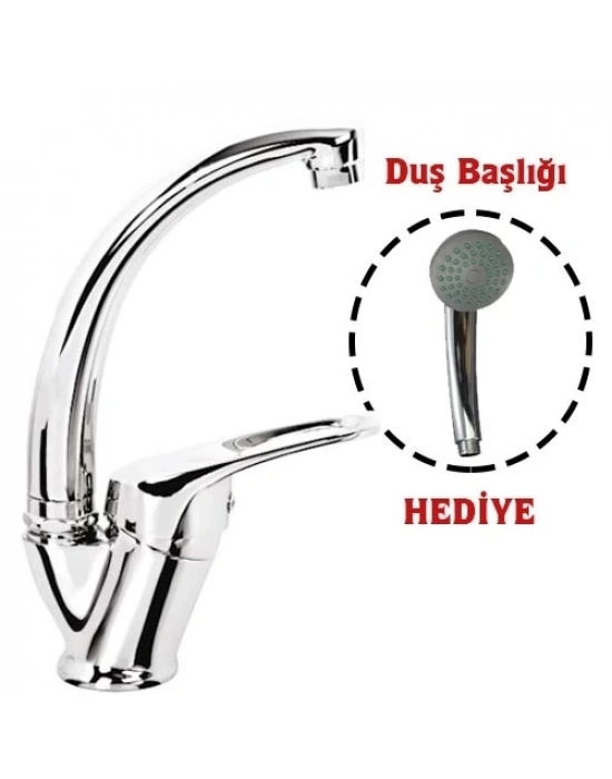 ÇOK SATAN Mix Kuğu Banyo Batarya + Duş Başlığı Hediyeli
