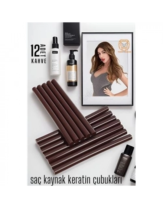 ÇOK SATAN Nano Keratin Kaynak Çubukları 12 ADET KAHVE Absolute