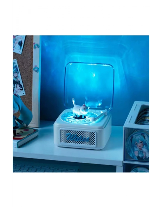 ÇOK SATAN Nostalji Mini Plak Görünümlü Radyolu Bluetooth Hoparlör 3d Ses Dalgası Retro Müzik Plak Beyaz