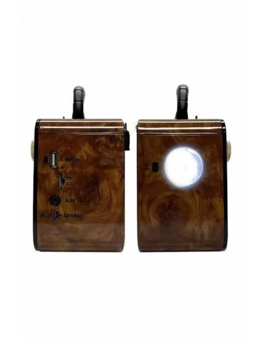 ÇOK SATAN Nostaljik Radyo Bluetooth Bağlantılı Müzik Kutusu Ahşap