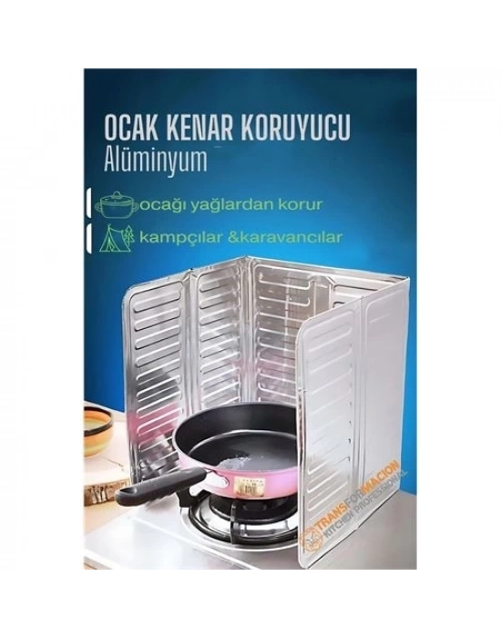 ÇOK SATAN Ocak Kenar Koruyucu Alüminyum Levha - Ev Kamp Karavan Ocak Koruyucu