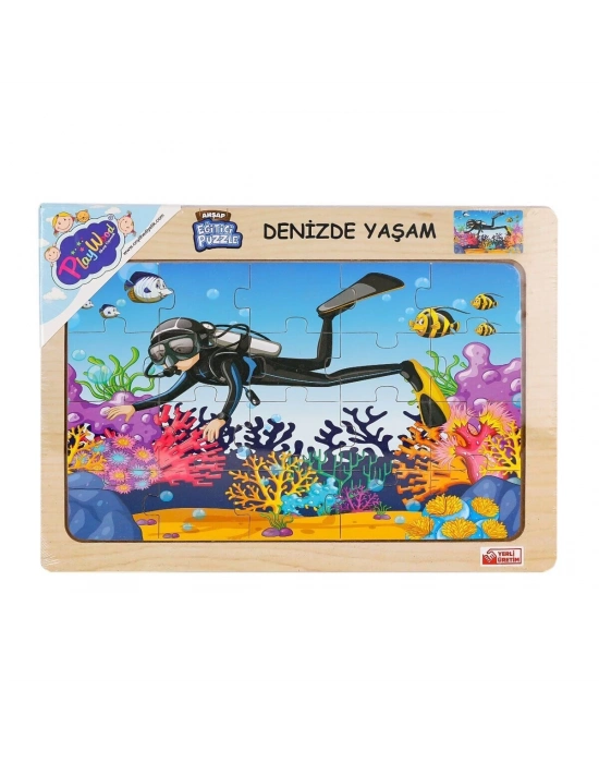 ÇOK SATAN ONY-187-188-189-190 Ahşap Eğitici Puzzle Denizde Yaşam