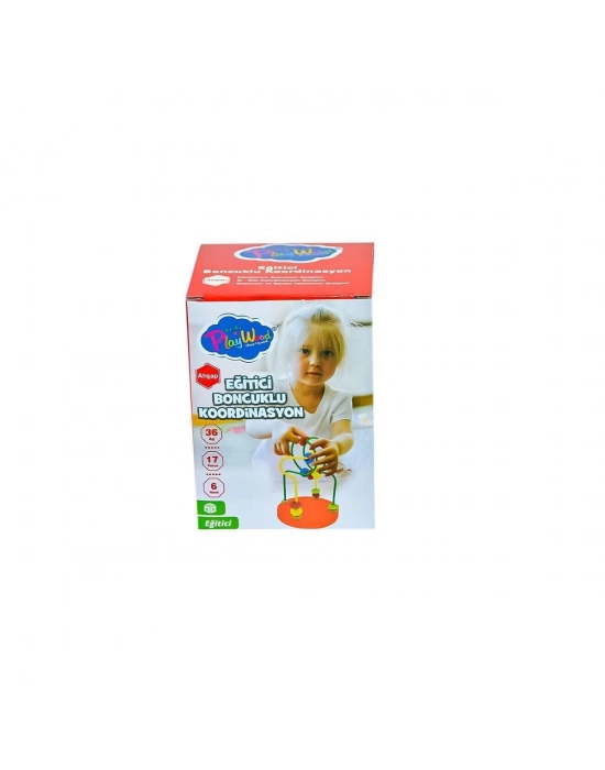 ÇOK SATAN ONY-394  Ahşap Kutuda Mini Boncuklu Koordinasyon - Onyıl Oyuncak
