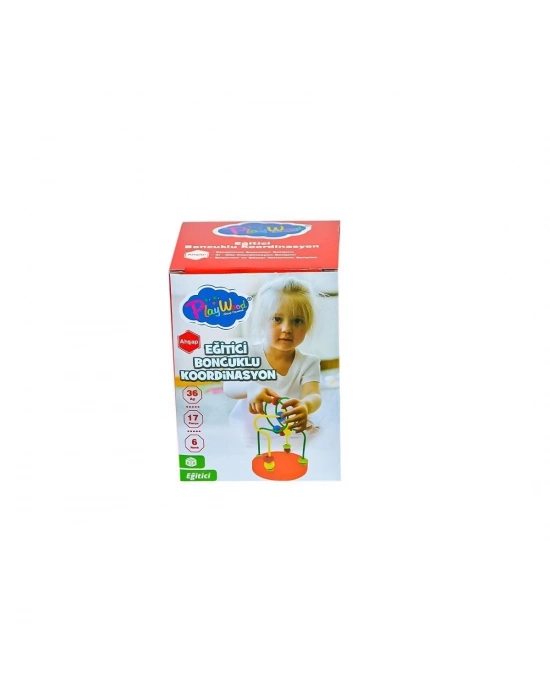 ÇOK SATAN ONY-394  Ahşap Kutuda Mini Boncuklu Koordinasyon - Onyıl Oyuncak